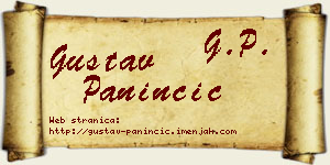 Gustav Paninčić vizit kartica